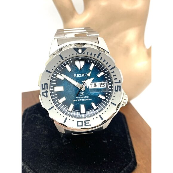 Seiko Mens Watch SRPH75 Automatic Prospex Blue Dial Antarctic Penguin Steel 42mm - Picture 14 of 15